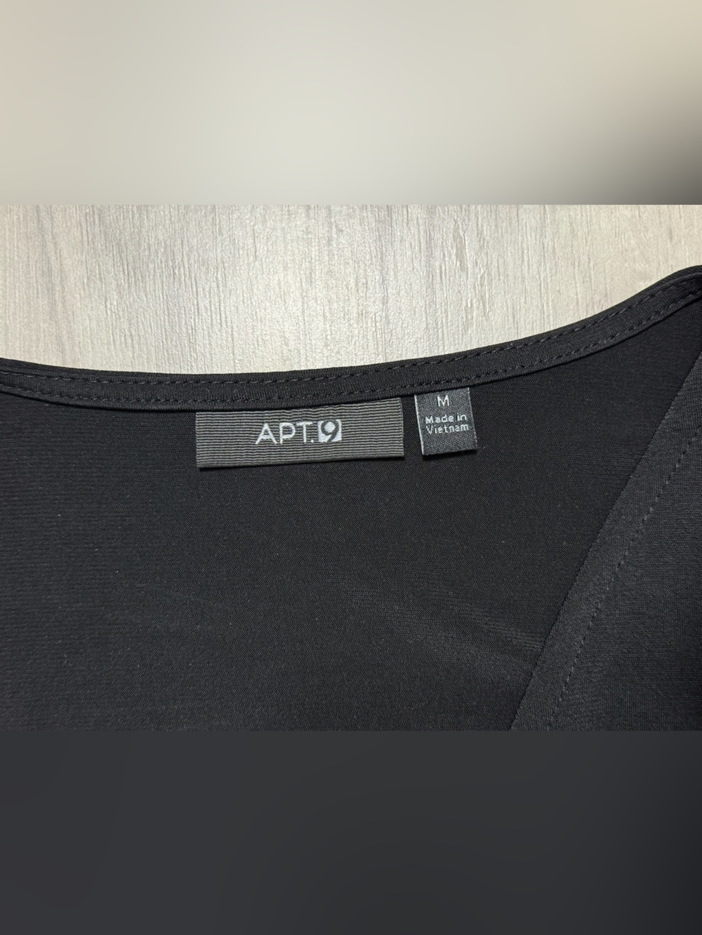 Apt. 9 Black Faux-Wrap V-Neck Midi Dress with Short Sleeves - Picture 3 of 10